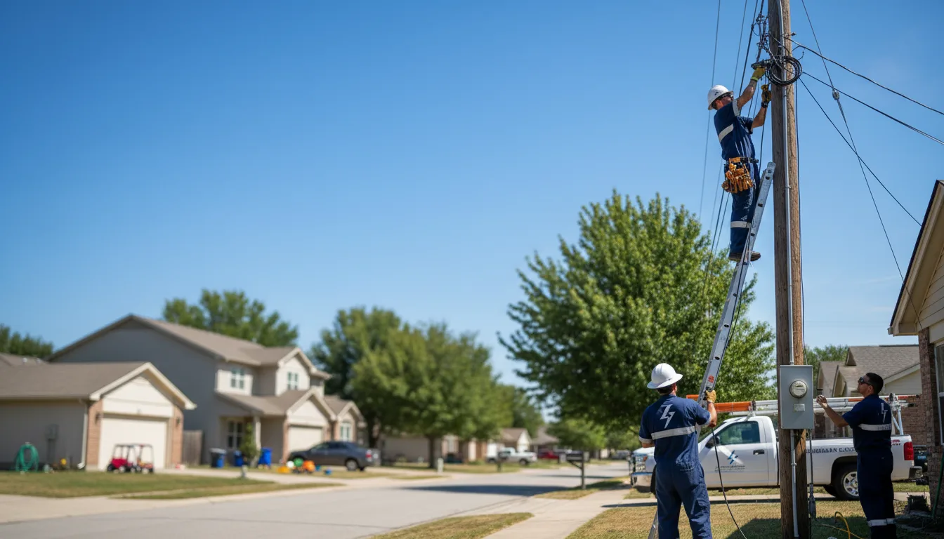 Residential electrician providing installation services in Lancing, TN